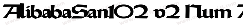 AlibabaSan102 v2 Num Alipay字体转换